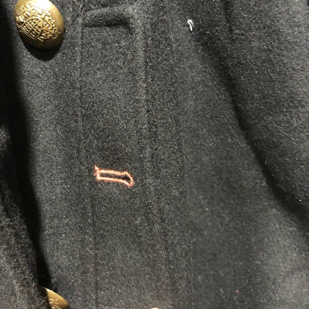 Free People Manteau Cecelia Peacoat Button Front Buckle Detail Black M $348 - Picture 11 of 16